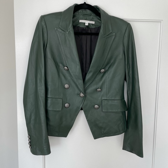 ❌SOLD❌Veronica Beard Cooke Leather Dickey Jacket - Picture 12 of 13